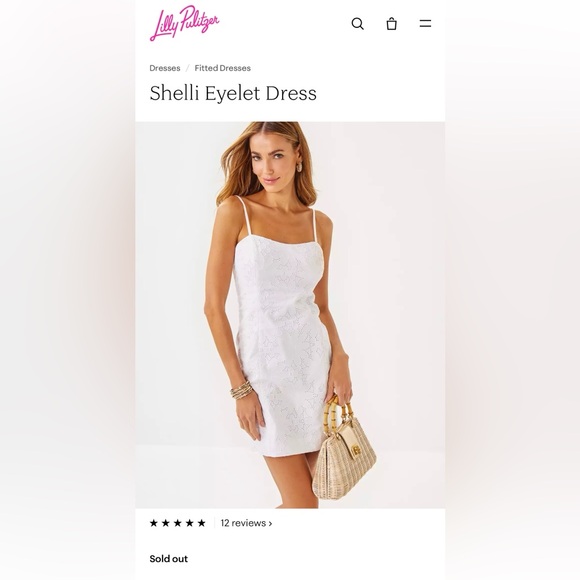 Lilly Pulitzer White Dress -Shelli Eyelet Dress - Picture 1 of 14